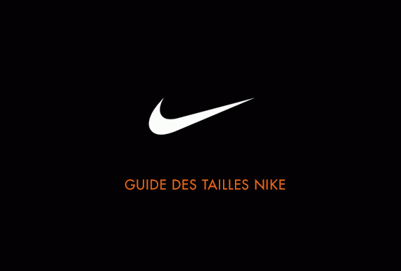 guide des tailles Nike